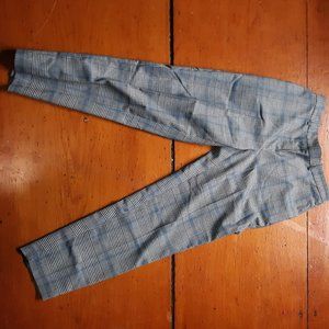 Gingham Plaid Wide Leg Pants